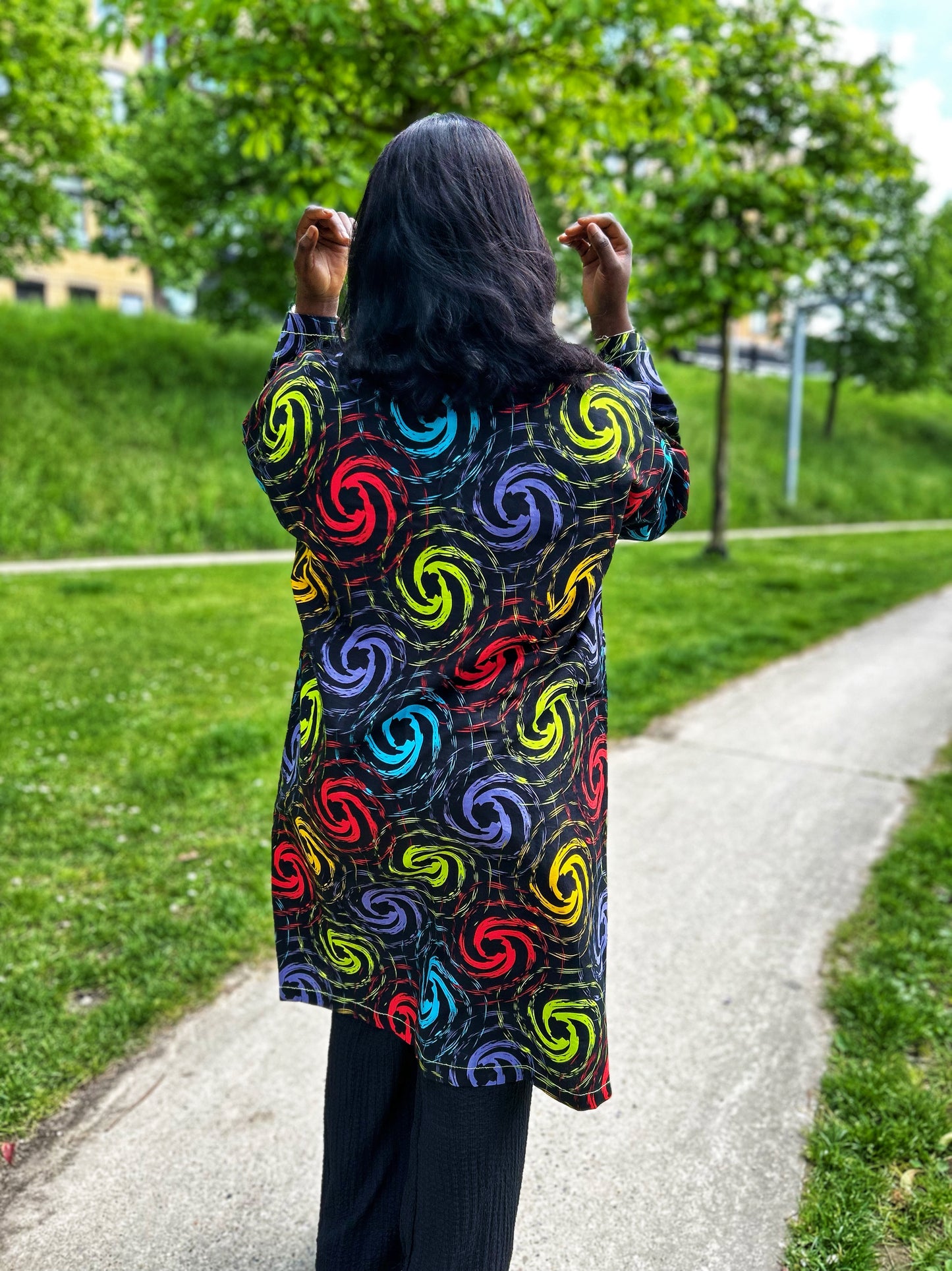 Ella Jacket – Short Ankara Kimono